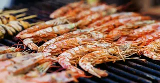 Air Fryer Chilli Lime Prawn Skewers