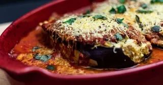 Air Fryer Crispy Aubergine Parmesan