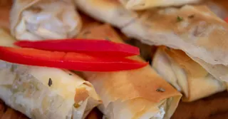 Air Fryer Feta Filo Rolls