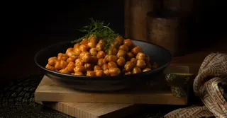 Crispy Sesame Chickpeas