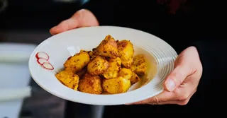 Garlic Parmesan Smashed Potatoes