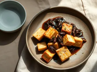 Crispy Tofu in Black Bean Sauce