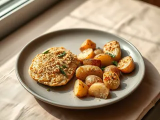 Herb Crusted Chicken with Smashed Potatoes
